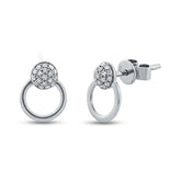 0.11ct 14k White Gold Diamond Earring